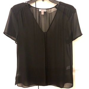 Chelsea28 Sheer Black Blouse